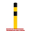 poteau de protection Ø 159mm (L) à bétonner - thermolaqué - jaune/noir