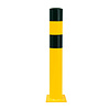 poteau de protection Ø 159mm (L) sur platine - galvanisé à chaud et thermolaqué - jaune/noir