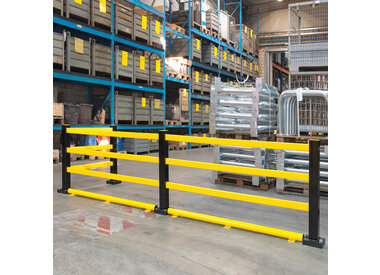 BLACK BULL Protection railings HYBRID - hot-dip galvanised and powder-coated