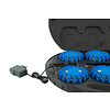 Case with 6 rechargeable blue LED rotorlights - magnetic