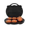 Case with 6 rechargeable orange LED rotorlights - magnetic