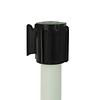 PVC post with 50 mm belt head. 3 red / white -. Fillable base 9 kg.