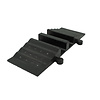 Kabelgoot/sleuf "Medium" 30 x 85 x 9 cm - zwart zonder deksel + 24 reflecterende katogen