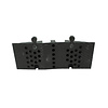 Kabelgoot/sleuf "Medium" 30 x 85 x 9 cm - zwart zonder deksel + 24 reflecterende katogen