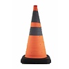 Heavy duty collapsible traffic cone 70 cm with integrated LED