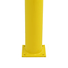 Steel collision protection bollard + base plate 1500 mm