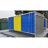 Barrière de chantier 'Bruxelles' - jaune/bleu - 2200 x 1060 mm