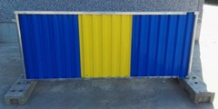 Produits associés au mot-clé clôture de chantier bleu-jaune