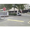Traffic speed bump with teeth for one-way traffic