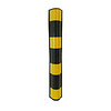 Rubber corner protector - rounded angle - yellow/black