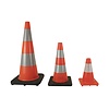 Cône de signalisation PU - 75 cm avec base noir - Classe 2