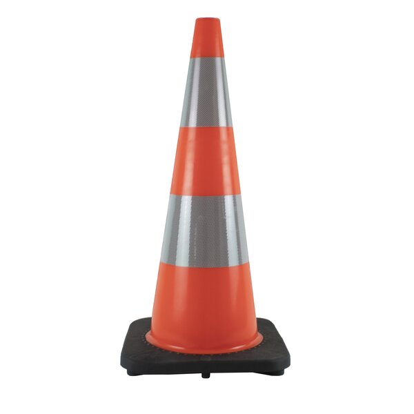  Cône de signalisation PU - 75 cm avec base noir - Classe 2