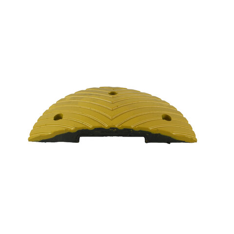 Traffic speed bump 'SLOWLY' 6 cm yellow end element