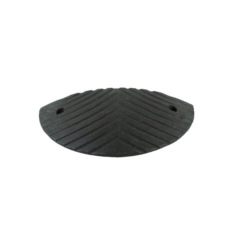 Traffic speed hump 'SLOWLY' 7 cm black end element
