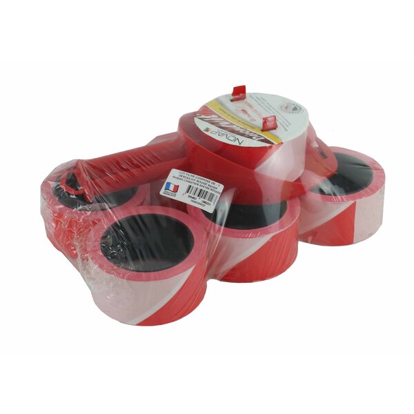  Rolhouder voor signalisatielint of afzetlint - Inclusief 7 rollen (50mm)
