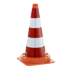 Cône de signalisation monopièce 50 cm - entièrement réfléchissant + SB 250