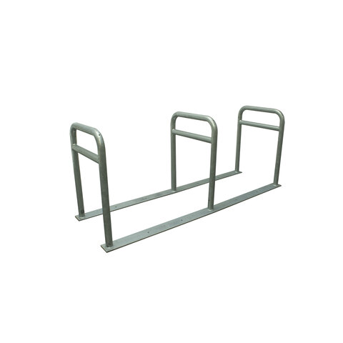 Bicycle rack with 3 loops and crossbar