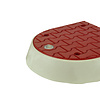 Modular traffic island red end element