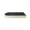 Modular traffic island black end element