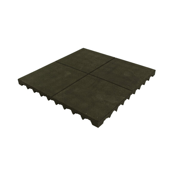  Rubber safety- and playground tile - 100 x 100 x 7.5 cm