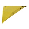 End piece traffic speed bump with teeth for one-way traffic