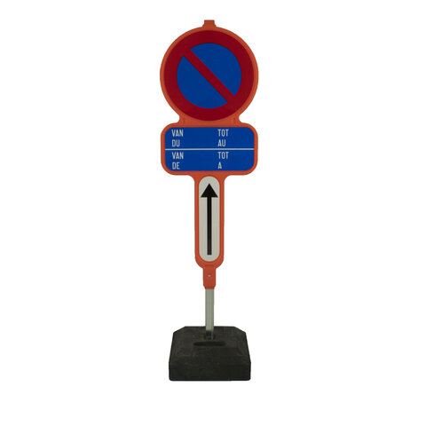 Parkeerverbodsbord E1 - tweetalig- pijl omhoog