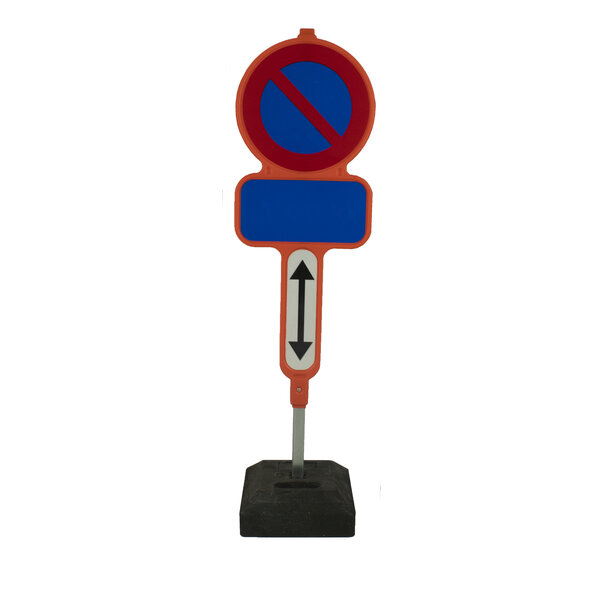  Balise anti-stationnement temporaire E1 - vierge - double flèche