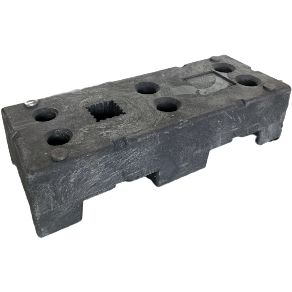  Construction fence base in recycled PVC - 22 kg -  (HERAS)