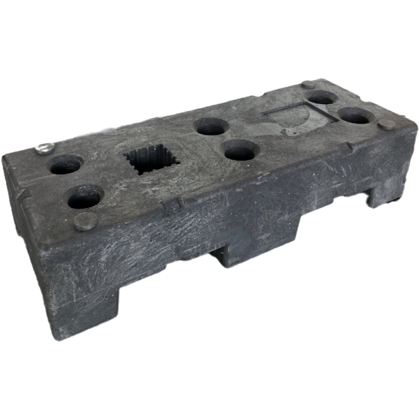  Socle pour clôtures de chantier en PVC recyclé - 22 kg -  (HERAS)