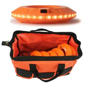  Set of 6 synchronisable LED cone lights 360° orange (incl. € 0.342 BEBAT)