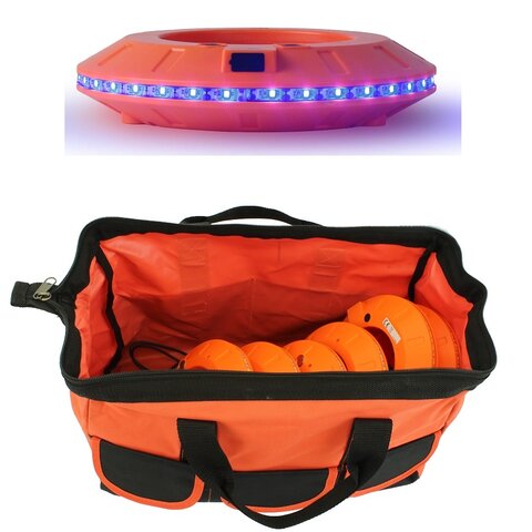 Set de 6 LED cone lights 360° synchronisable bleu (incl. € 0.342 BEBAT)
