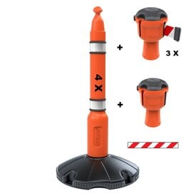  Skipper set of retractable barrier posts - 27 metres