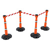 Skipper set of retractable barrier posts - 27 metres - crowd control