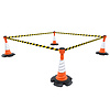Skipper cone set 81 m² - caution do not enter - with Skipper cones and -belt units