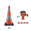 Skipper budget cone set 81 m² - red/white - with PU cones and Skipper belt units