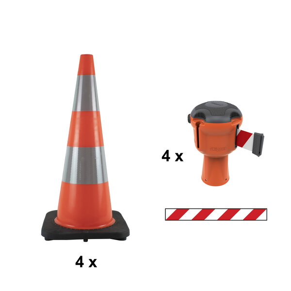  Skipper budget cone set 81 m² - red/white - with PU cones and Skipper belt units