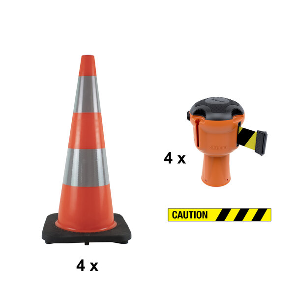  Skipper budget cone set 81 m² - caution - with PU cones and Skipper belt units