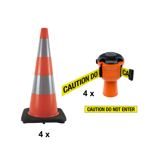 Skipper budget cone set 81 m² - caution do not enter