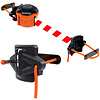 Skipper stellingbouw kit - 9 meter - rood/wit - met gebogen Skipper touwklemmen