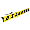 Telescopic barrier with end hooks 200-380 cm - yellow/black