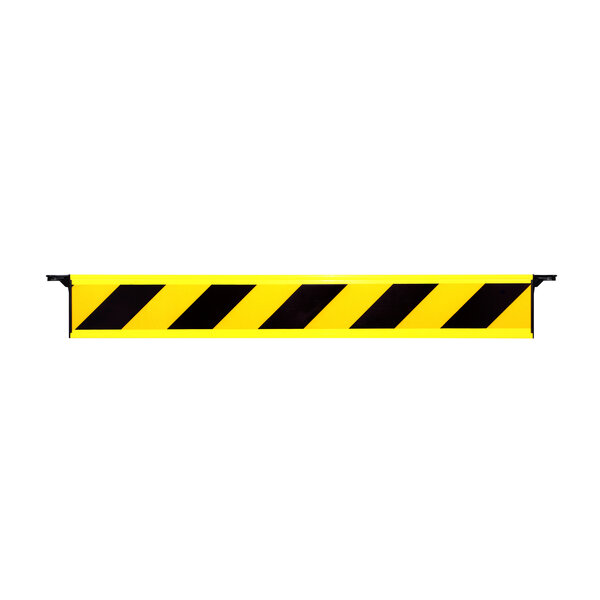  Fixed barrier with end hooks 200 cm - yellow/black