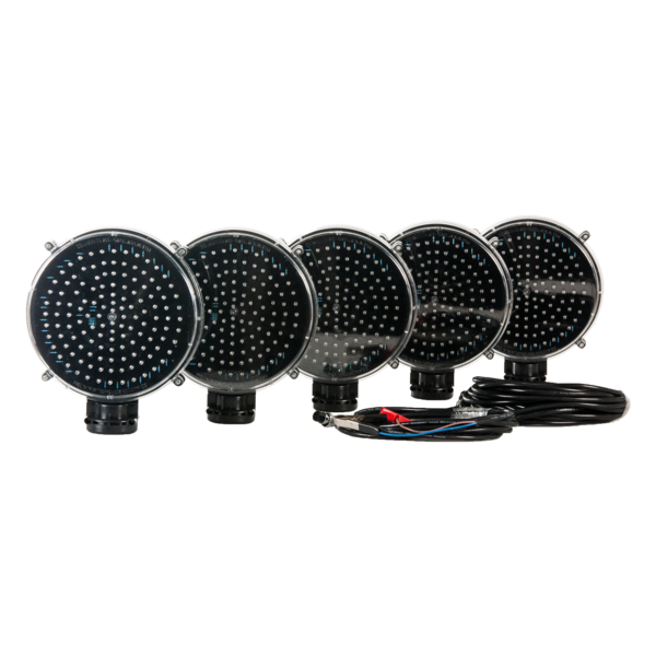 Jeu de 5 feux de signalisation en cascade (classe L8H EN 12352)