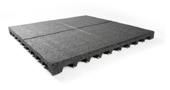 Rubber play and safety tiles
