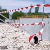 Ruban de signalisation 50 mm x 100 m - rouge/blanc