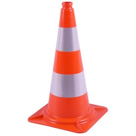  Cône de signalisation 50 cm PVC - très flexible + Classe 2