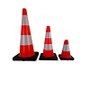 Cône de signalisation 30 cm PU - avec socle lesté + Classe 2