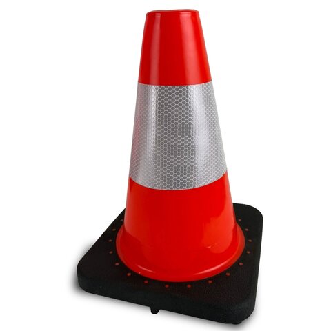 Cône de signalisation 30 cm PU - avec socle lesté + Classe 2