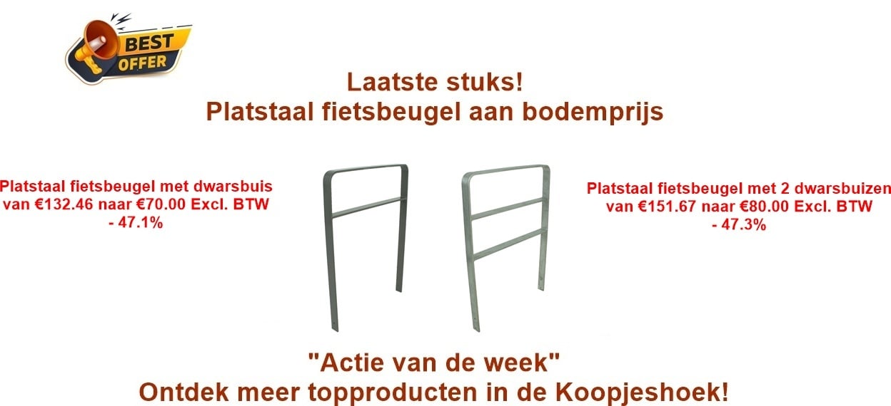 platstaal fietsbeugel ned