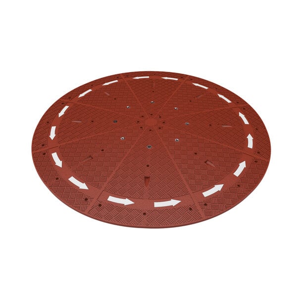  Rubber roundabout Ø 300 x 10 cm from red vulcanised rubber