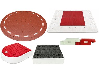 Traffic islands and traffic cushions